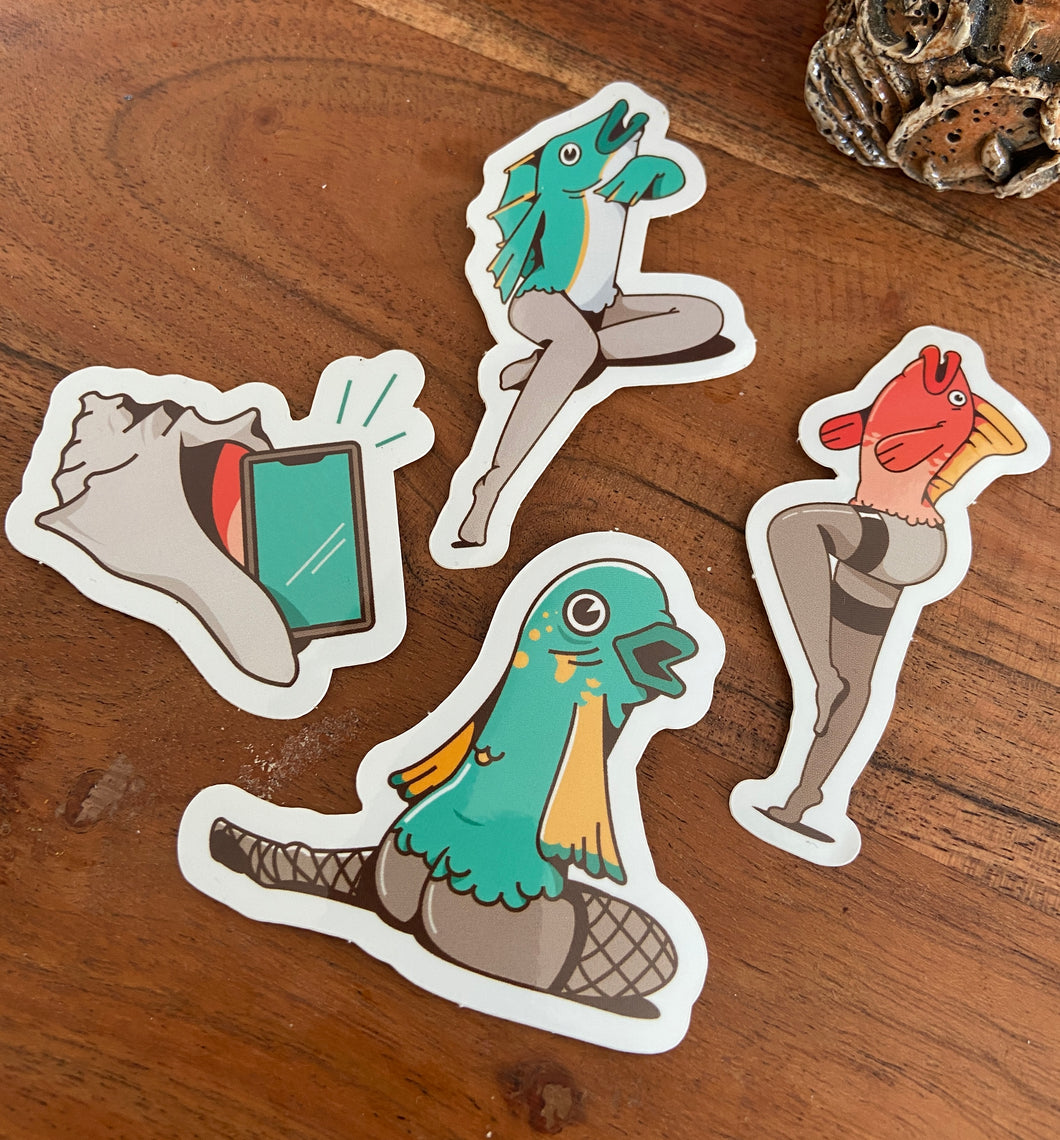 Reverse Mermaid Stickers