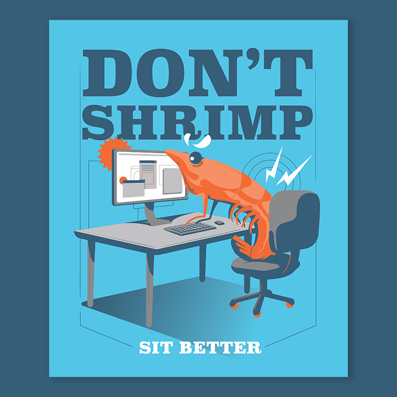 Don't Shrimp 10 x 12 Riso Print